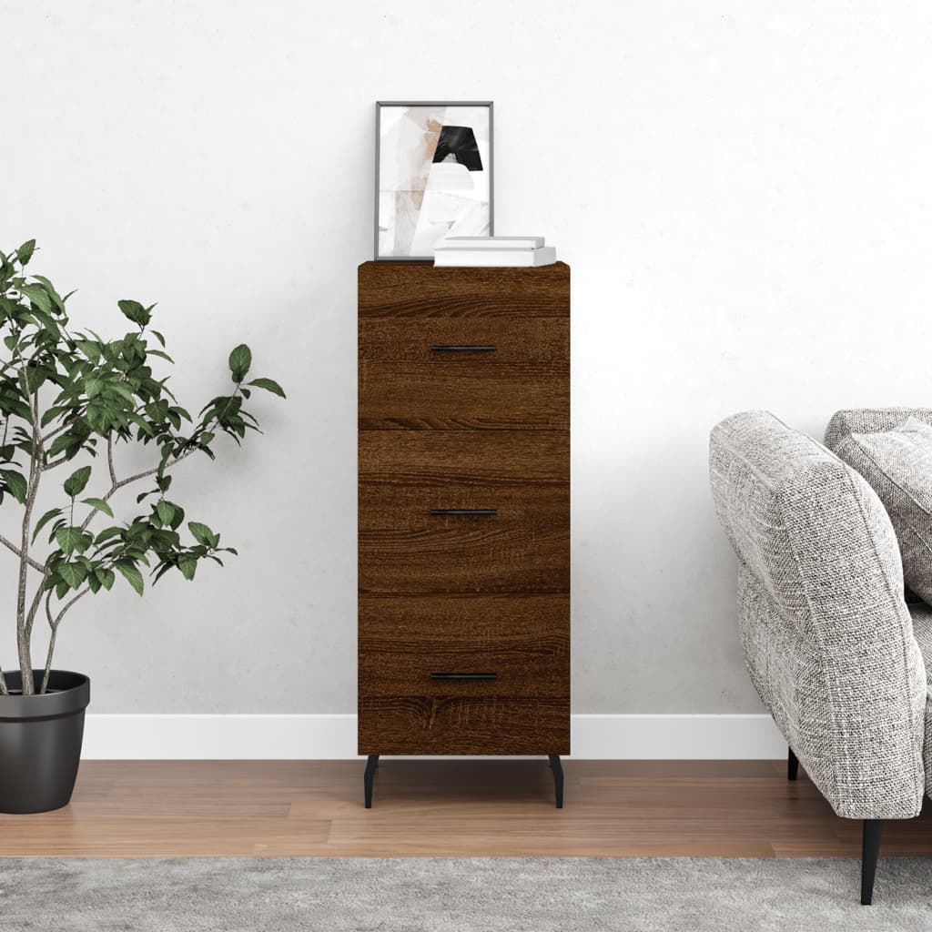 vidaXL Sideboard Brown Oak 34.5x34x90 cm Engineered Wood