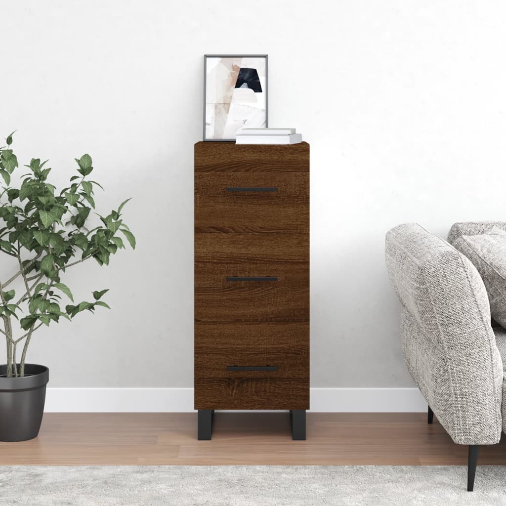 vidaXL Sideboard Brown Oak 34.5x34x90 cm Engineered Wood