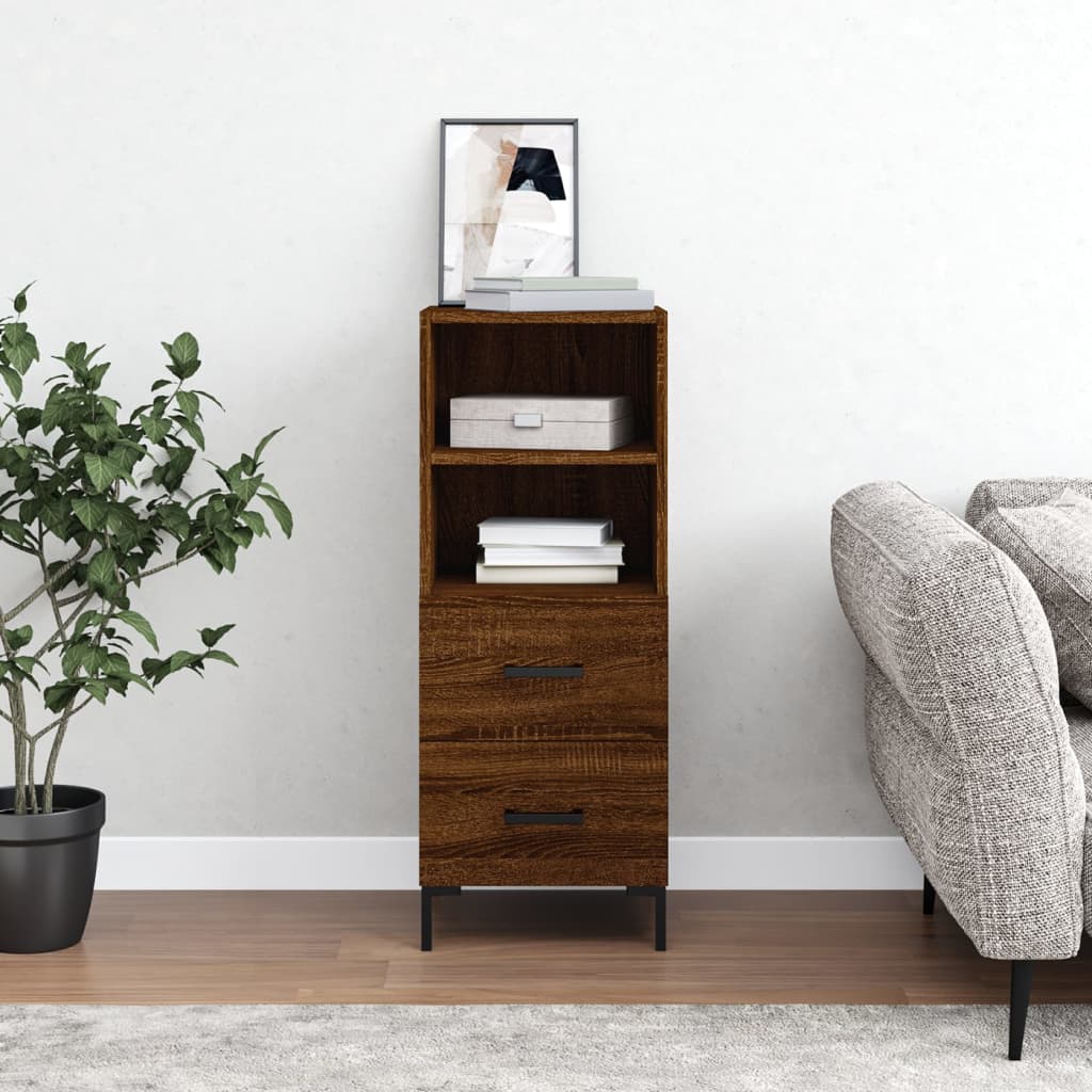 vidaXL Sideboard Brown Oak 34.5x34x90 cm Engineered Wood