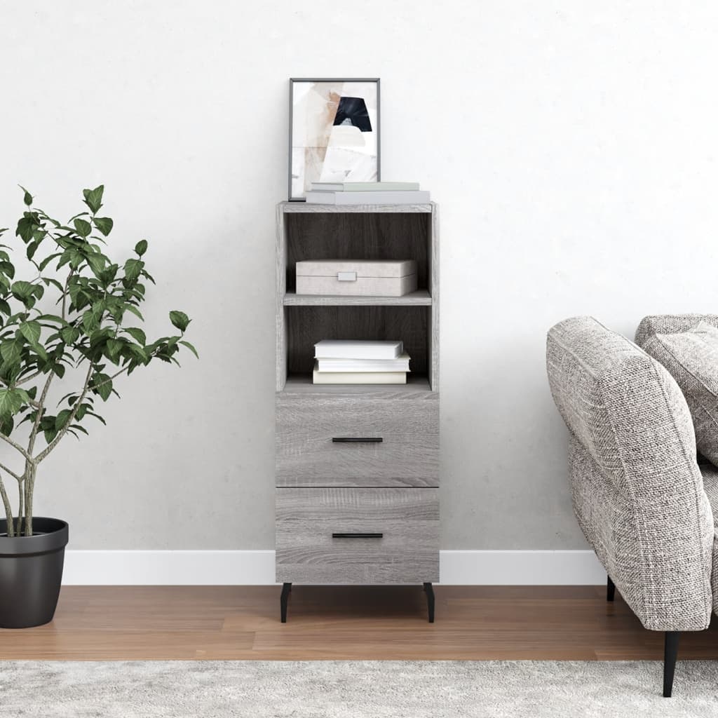 vidaXL Sideboard Grey Sonoma 34.5x34x90 cm Engineered Wood