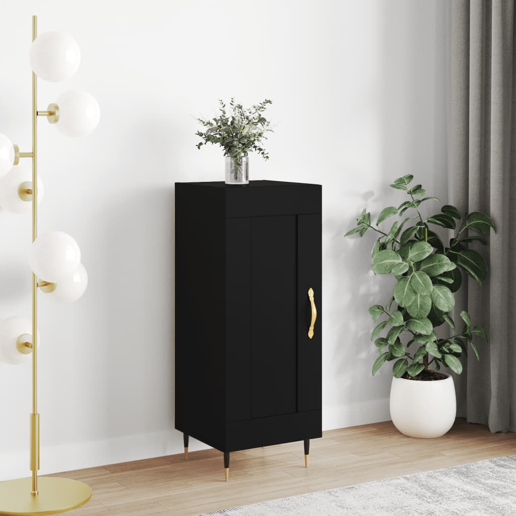 vidaXL Sideboard Black 34.5x34x90 cm Engineered Wood