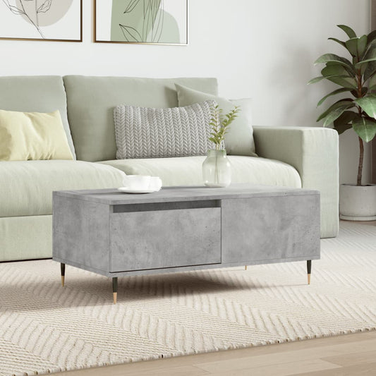 vidaXL Coffee Table Concrete Grey 90x50x36.5 cm Engineered Wood
