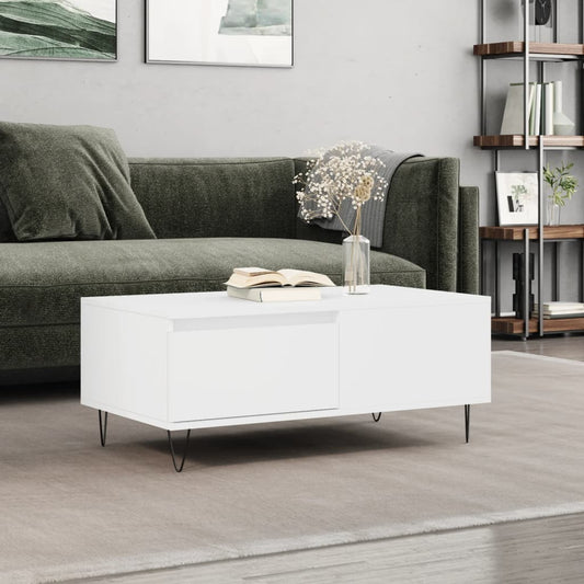 vidaXL Coffee Table White 90x50x36.5 cm Engineered Wood