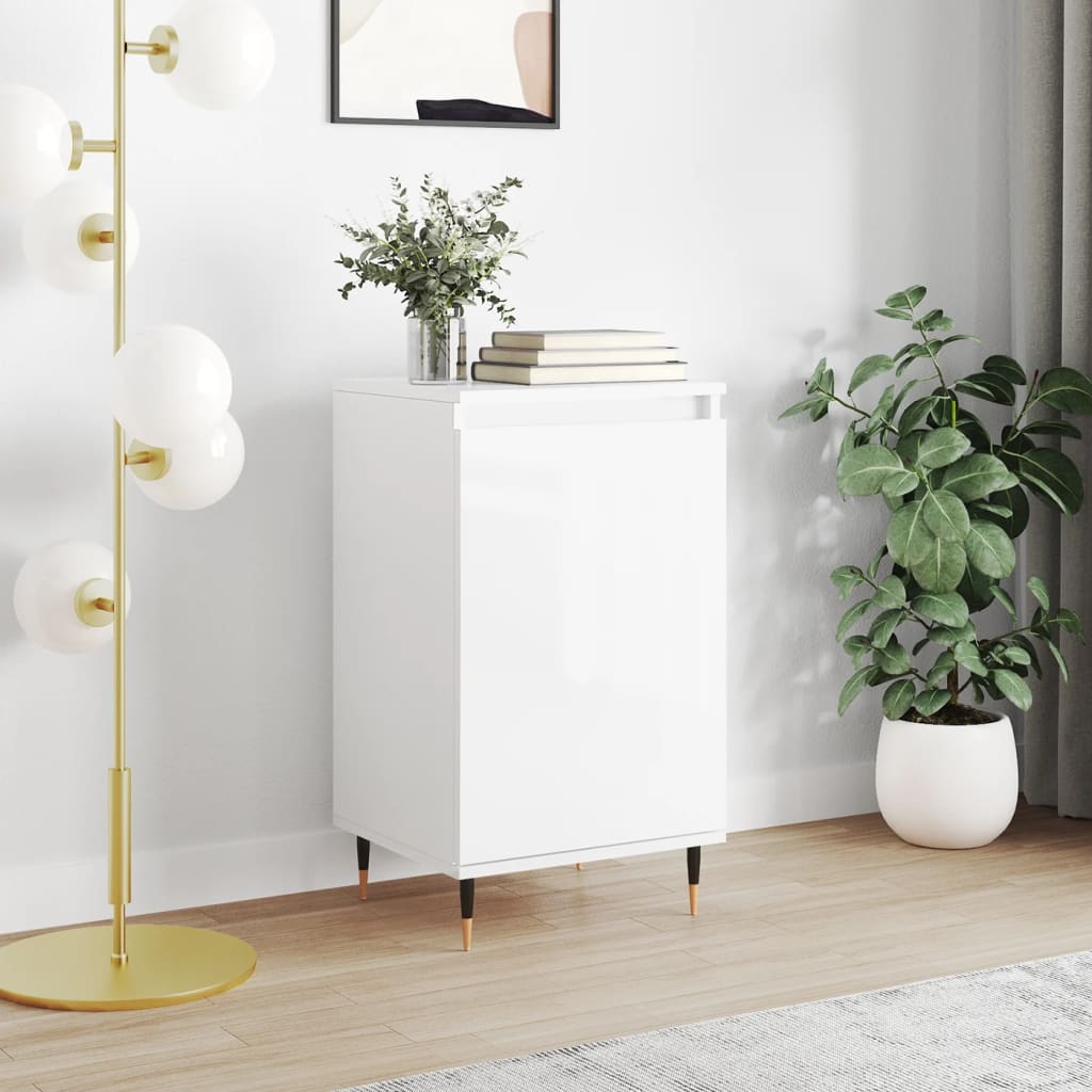 vidaXL Sideboard High Gloss White 40x35x70 cm Engineered Wood