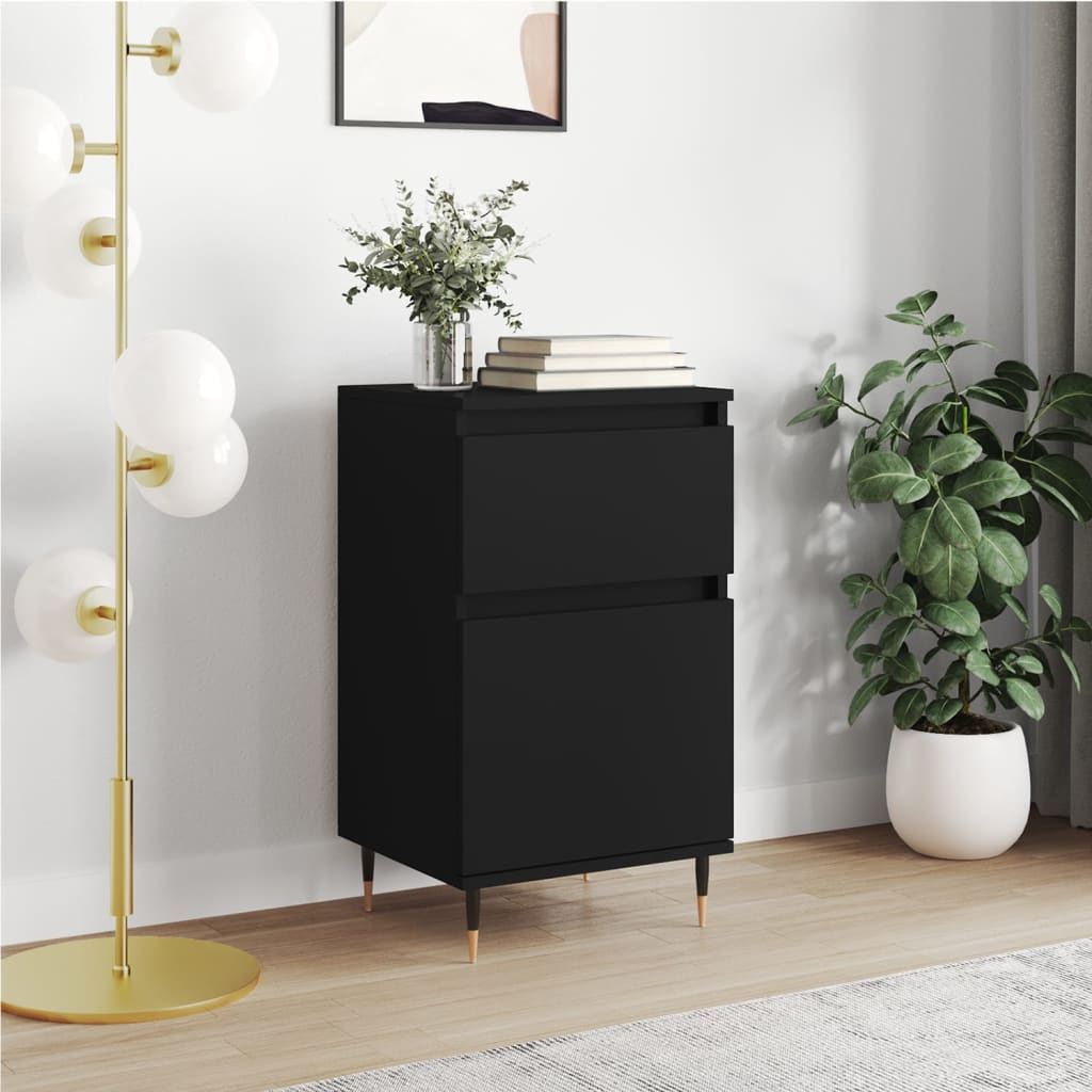 vidaXL Sideboard Black 40x35x70 cm Engineered Wood