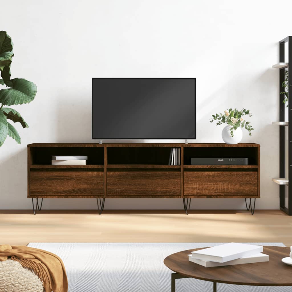 vidaXL TV Cabinet Brown Oak 150x30x44.5 cm Engineered Wood