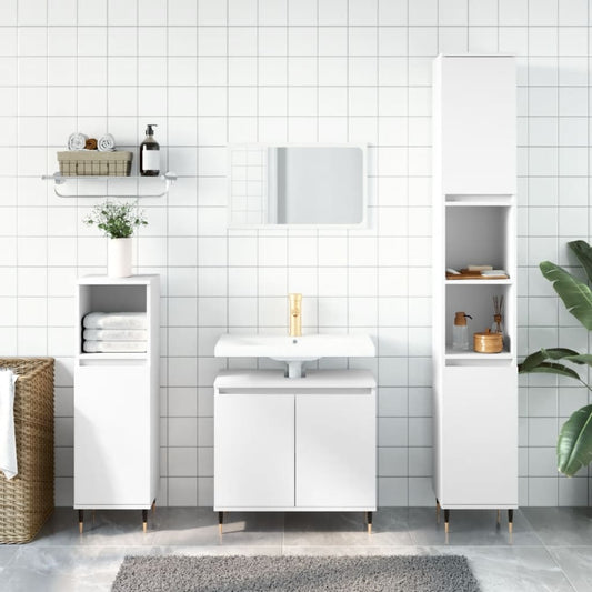 vidaXL Bathroom Cabinet White 58x33x60 cm Engineered Wood