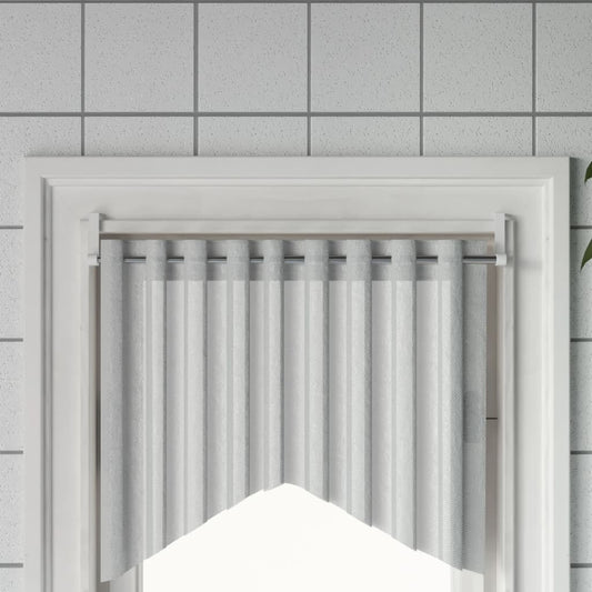 vidaXL Curtain Rails 2 pcs White and Silver 40-60 cm Aluminium