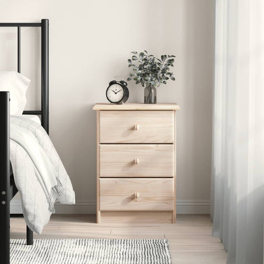 vidaXL Bedside Cabinet ALTA 41x35x55 cm Solid Wood Pine
