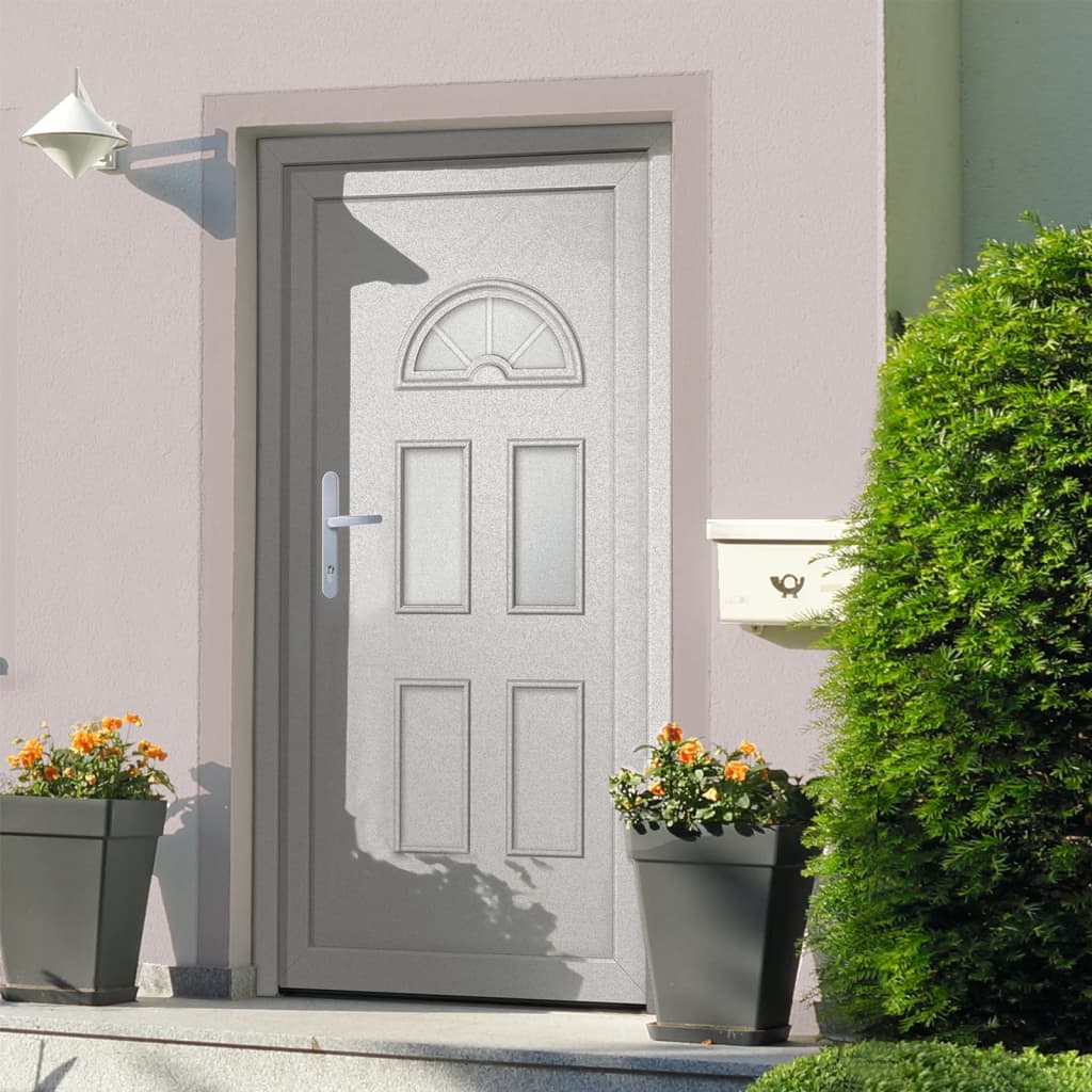 vidaXL Front Door White 98x198 cm PVC