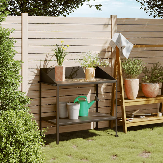 vidaXL Plant Stand Anthracite 100x54.5x100 cm Galvanised Steel