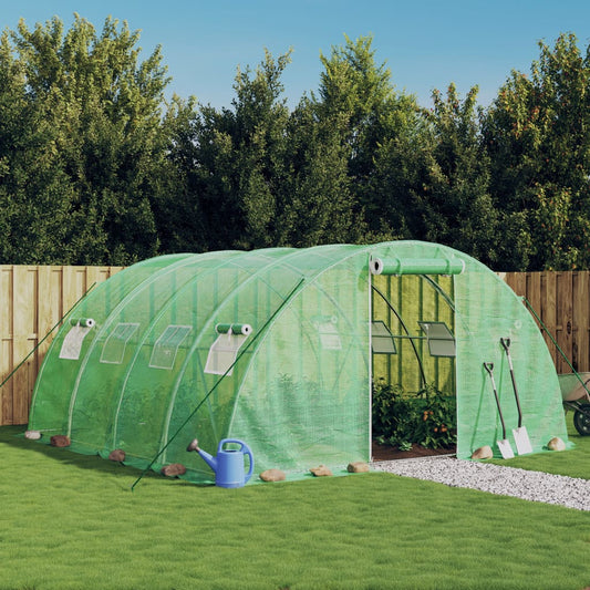 vidaXL Greenhouse with Steel Frame Green 16 må_ 4x4x2 m