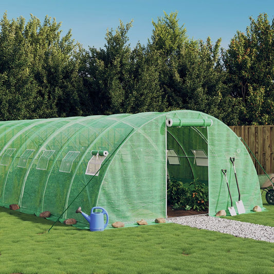 vidaXL Greenhouse with Steel Frame Green 72 må_ 18x4x2 m