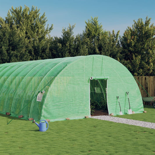 vidaXL Greenhouse with Steel Frame Green 60 må_ 10x6x2.85 m