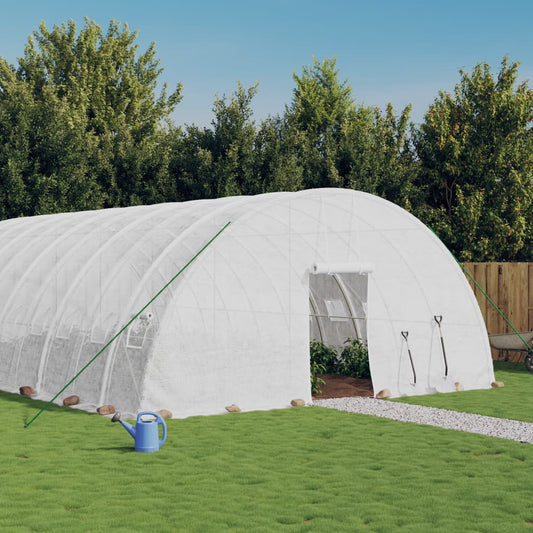 vidaXL Greenhouse with Steel Frame White 36 må_ 6x6x2.85 m