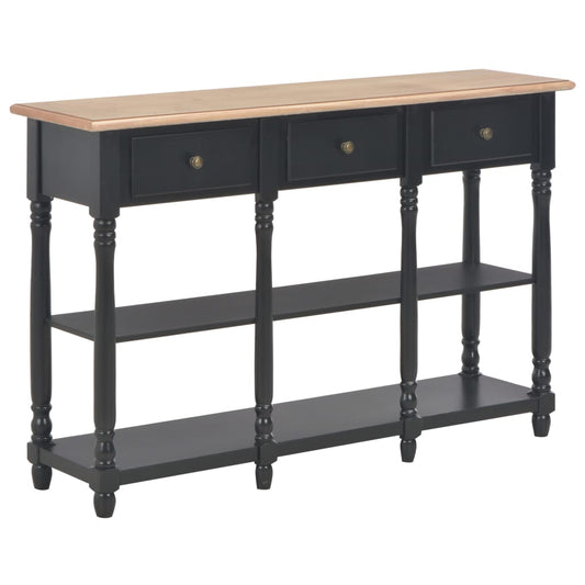 vidaXL Console Table Black 110x30x76cm Engineered Wood