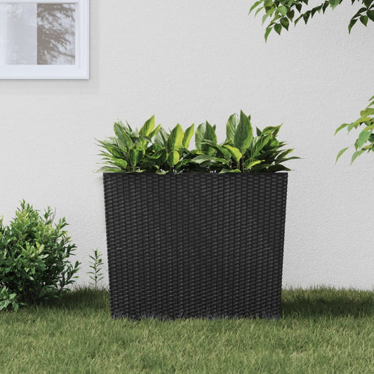 vidaXL Planter with Removable Inner Anthracite 12 / 44 L PP Rattan