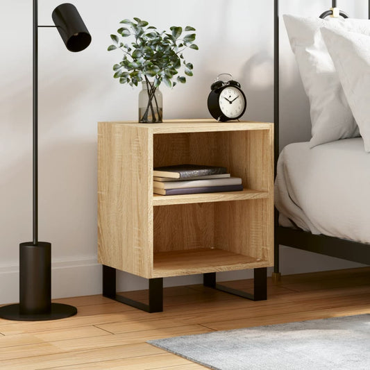 vidaXL Bedside Cabinet Sonoma Oak 40x30x50 cm Engineered Wood