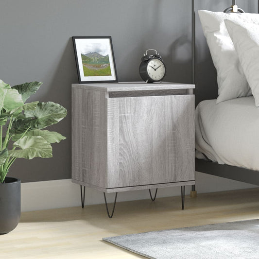 vidaXL Bedside Cabinet Grey Sonoma 40x30x50 cm Engineered Wood