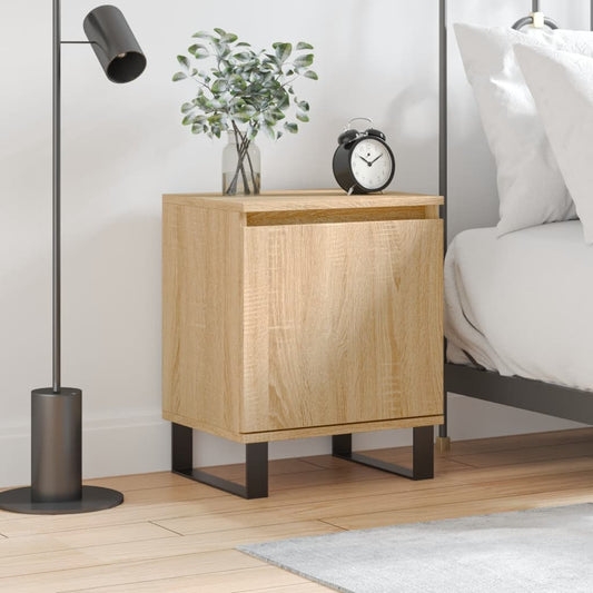 vidaXL Bedside Cabinet Sonoma Oak 40x30x50 cm Engineered Wood
