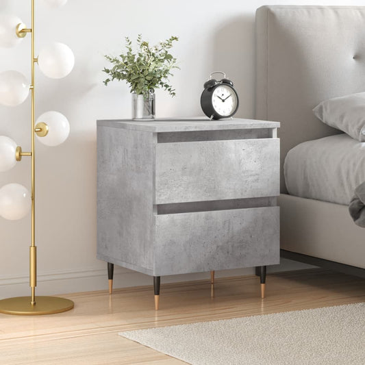 vidaXL Bedside Cabinet Concrete Grey 40x35x50 cm Engineered Wood