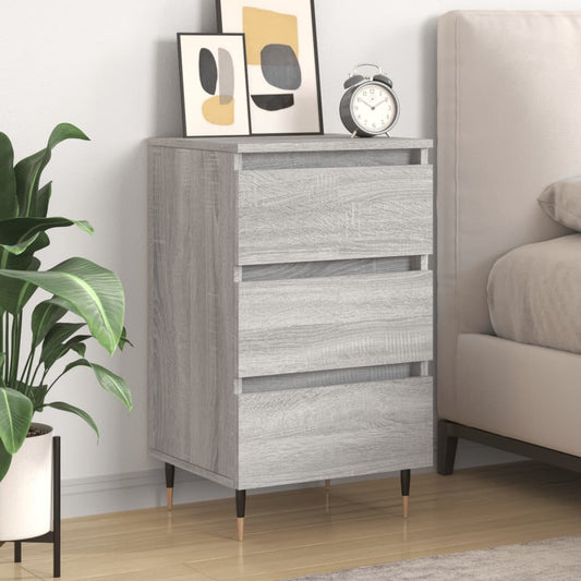 vidaXL Bedside Cabinet Grey Sonoma 40x35x69 cm Engineered Wood