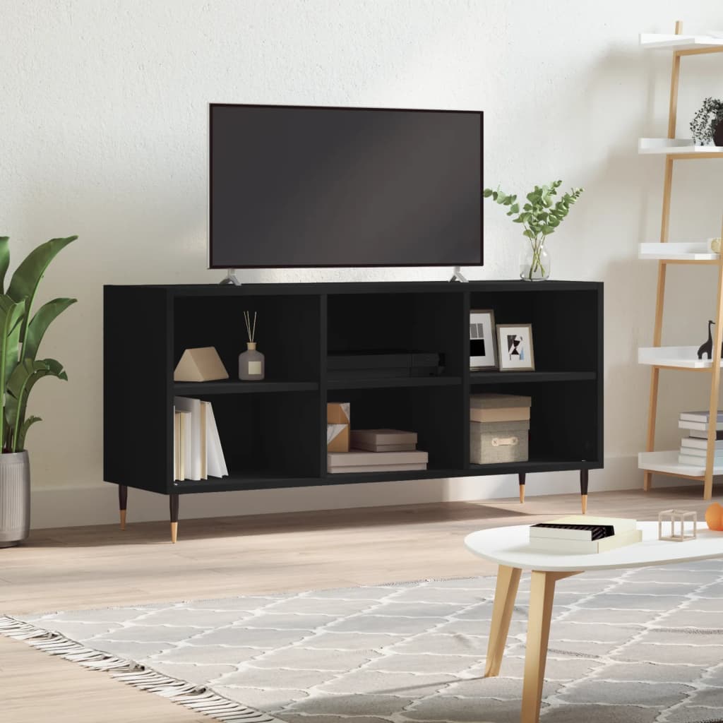 vidaXL TV Cabinet Black 103.5x30x50 cm Engineered Wood