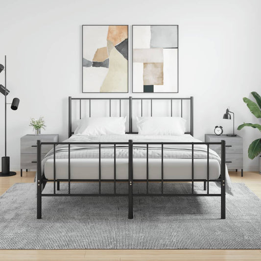 vidaXL Bedside Cabinets 2 pcs Grey Sonoma 40x35x47.5 cm Engineered Wood