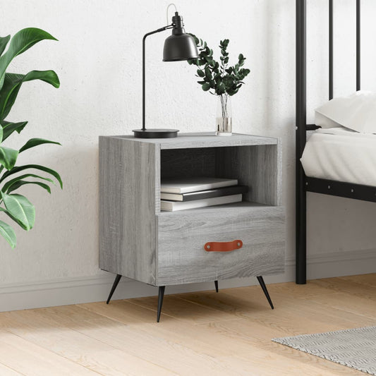 vidaXL Bedside Cabinet Grey Sonoma 40x35x47.5 cm Engineered Wood
