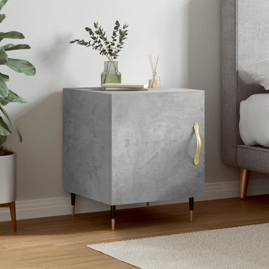 vidaXL Bedside Cabinet Concrete Grey 40x40x50 cm Engineered Wood