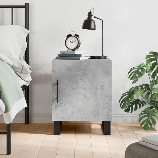 vidaXL Bedside Cabinet Concrete Grey 40x40x50 cm Engineered Wood