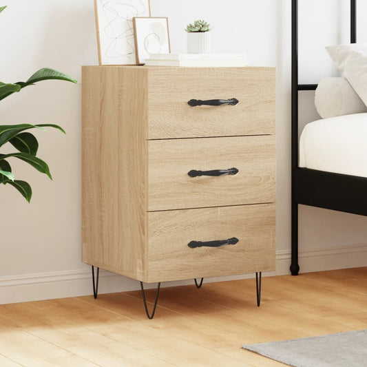 vidaXL Bedside Cabinet Sonoma Oak 40x40x66 cm Engineered Wood