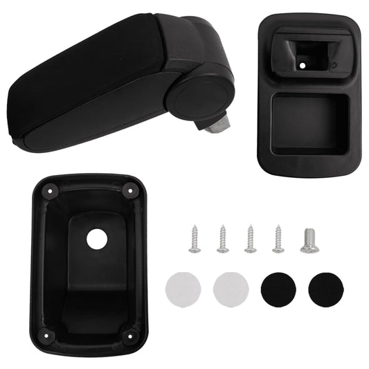 vidaXL Car Armrest Black 14x33x(30-45.5) cm ABS