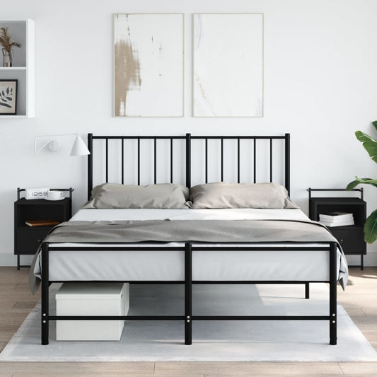 vidaXL Bedside Cabinets Wall-mounted 2 pcs Black 40x30x61 cm Engineered Wood