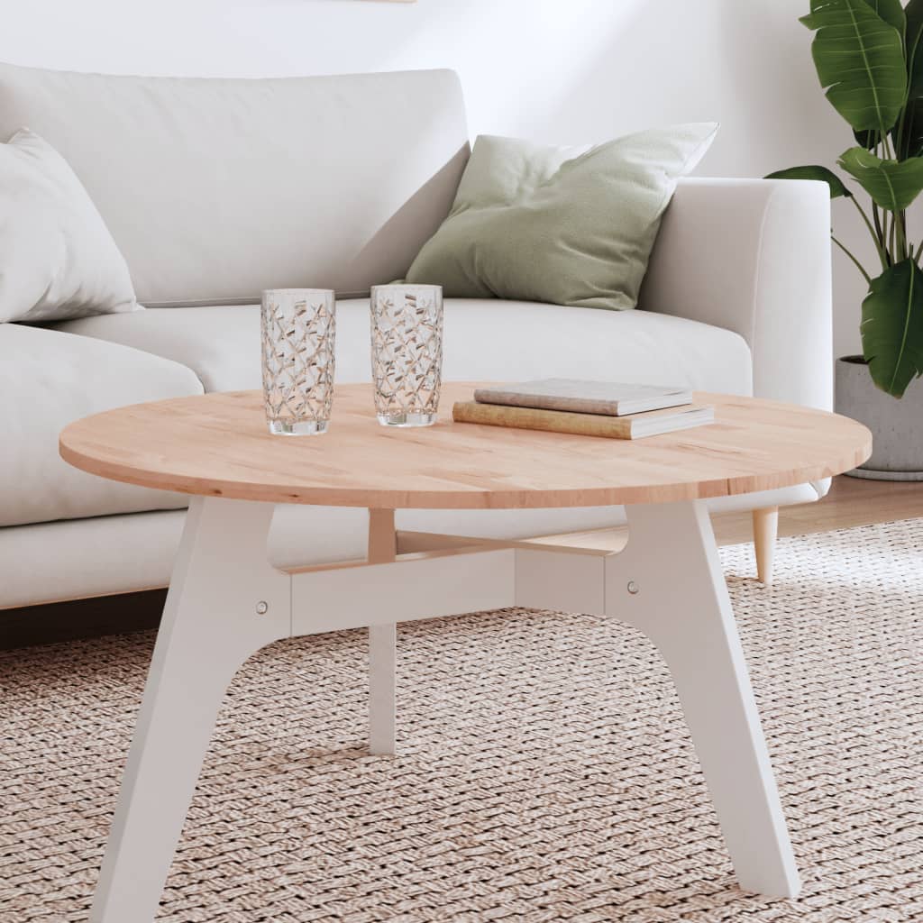 vidaXL Table Top Ì÷80x1.5 cm Round Solid Wood Beech