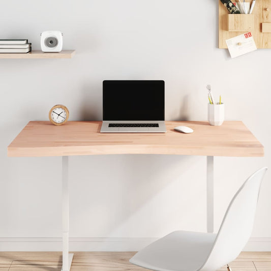 vidaXL Desk Top 110x(55-60)x4 cm Solid Wood Beech