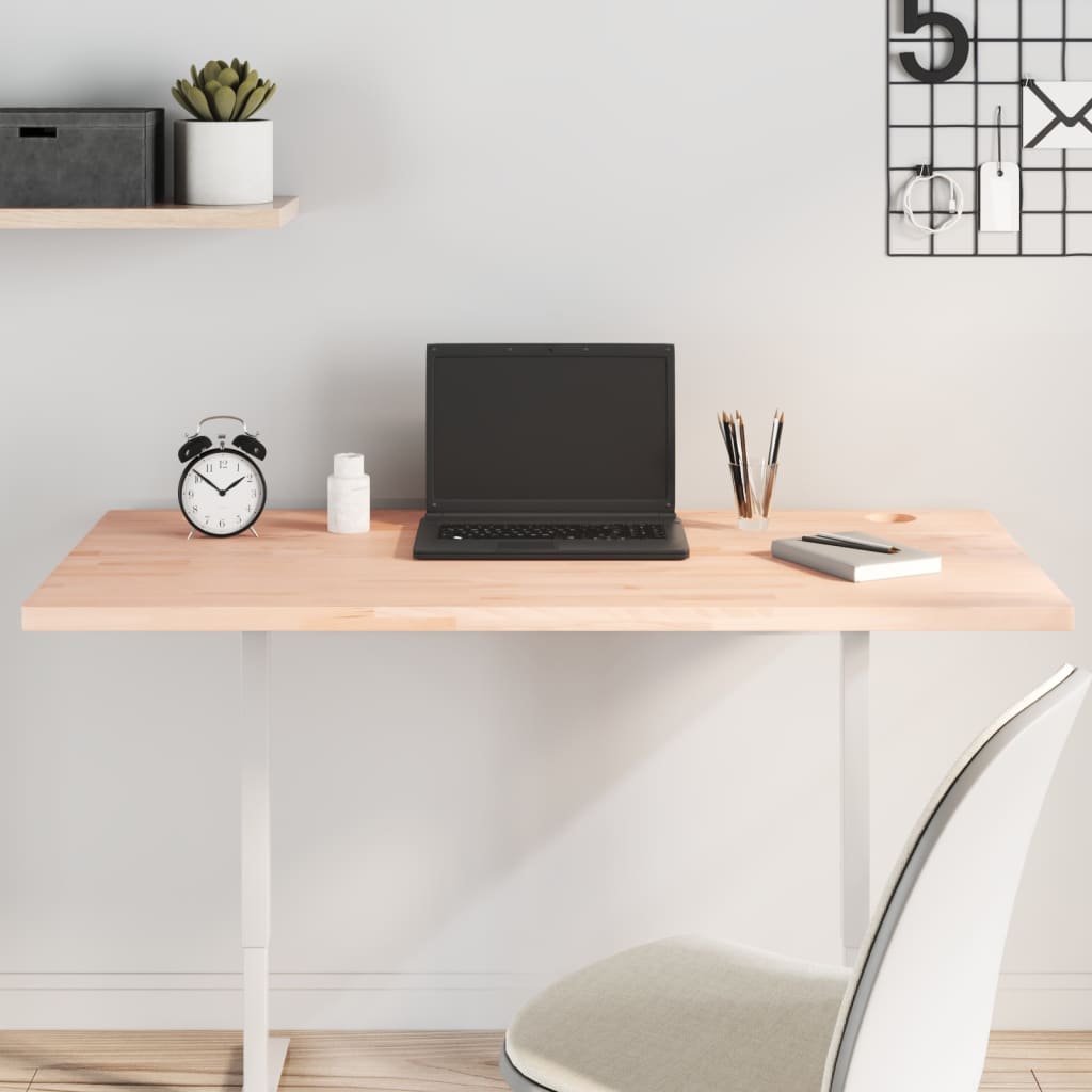 vidaXL Desk Top 110x55x2.5 cm Solid Wood Beech