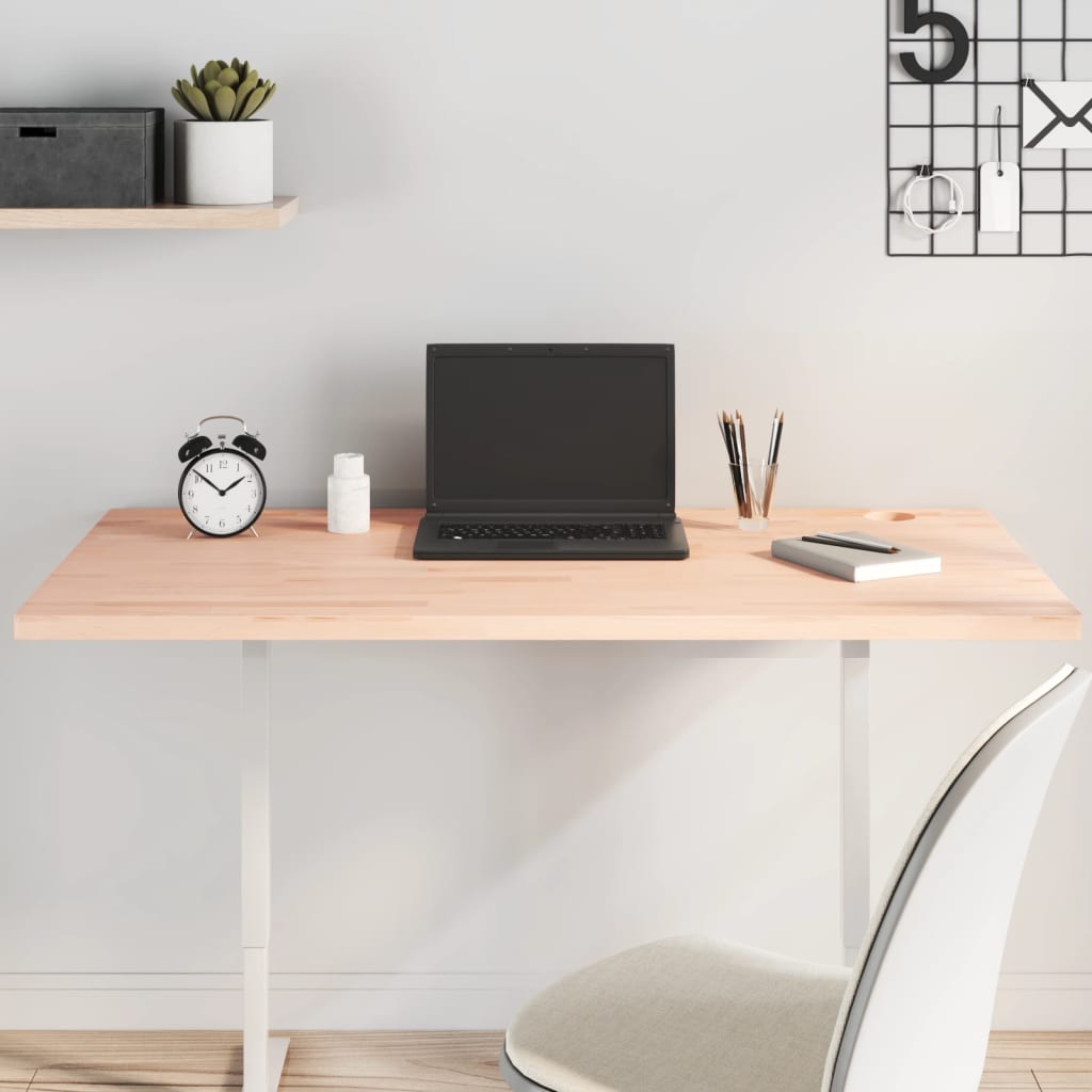 vidaXL Desk Top 110x60x2.5 cm Solid Wood Beech