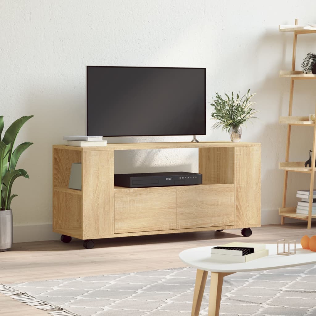 vidaXL TV Cabinet Sonoma Oak 102x34.5x43 cm Engineered Wood