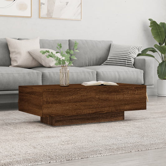 vidaXL Coffee Table Brown Oak 100x49.5x31 cm Engineered Wood