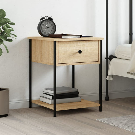 vidaXL Bedside Table Sonoma Oak 44x45x58 cm Engineered Wood