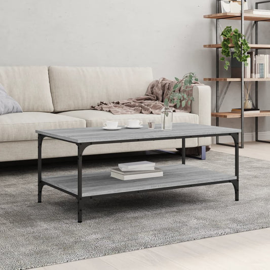 vidaXL Coffee Table Grey Sonoma 100x55x40 cm Engineered Wood