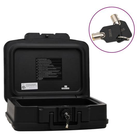 vidaXL Safe Box Black 44x37x16.5 cm Polypropylene