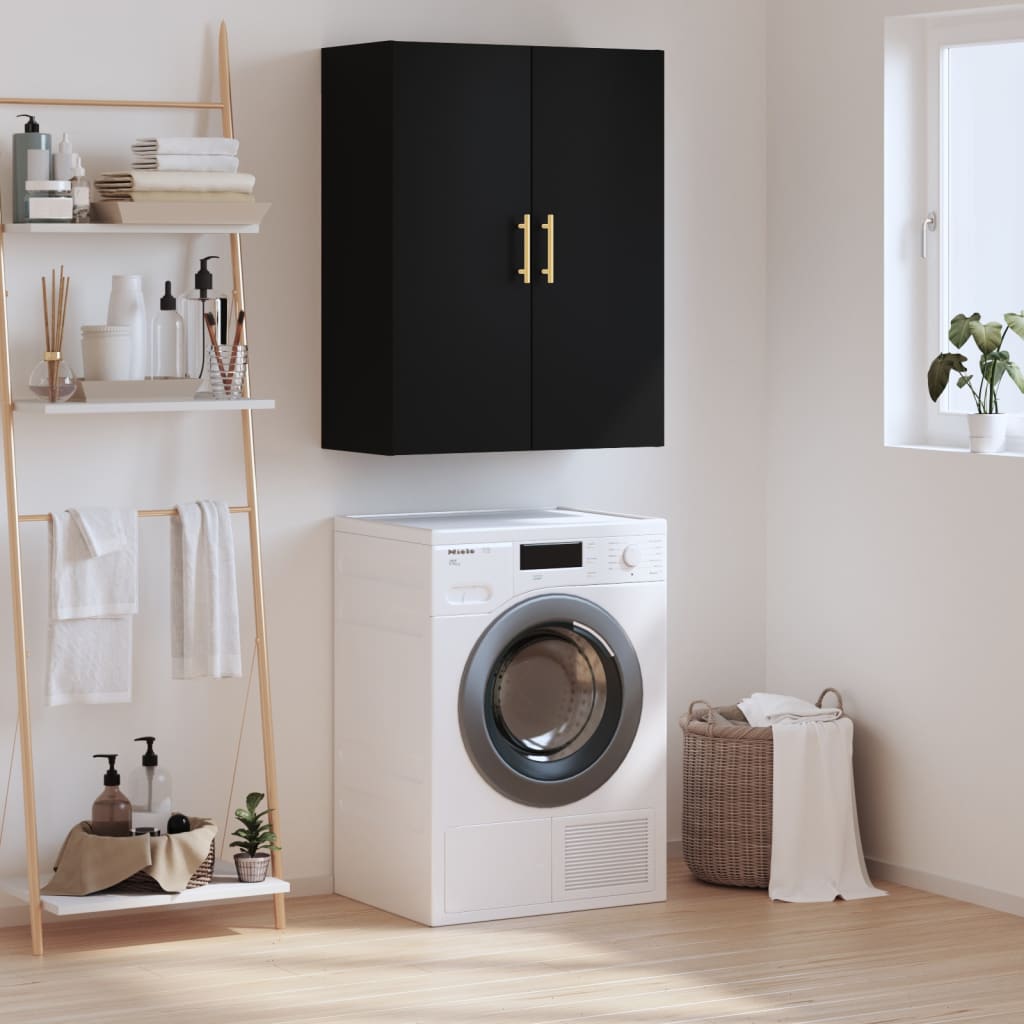 vidaXL Wall Mounted Cabinet Black 69.5x34x90 cm