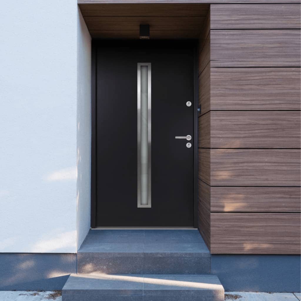 vidaXL Front Door Anthracite 100x200 cm Aluminium