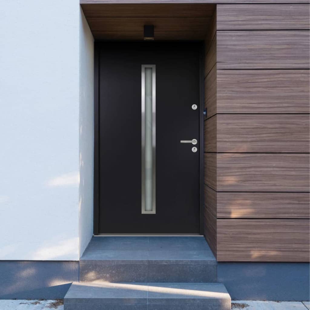 vidaXL Front Door Anthracite 90x200 cm Aluminium