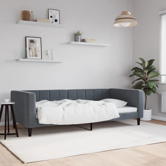 vidaXL Day Bed Dark Grey 90x190 cm Velvet