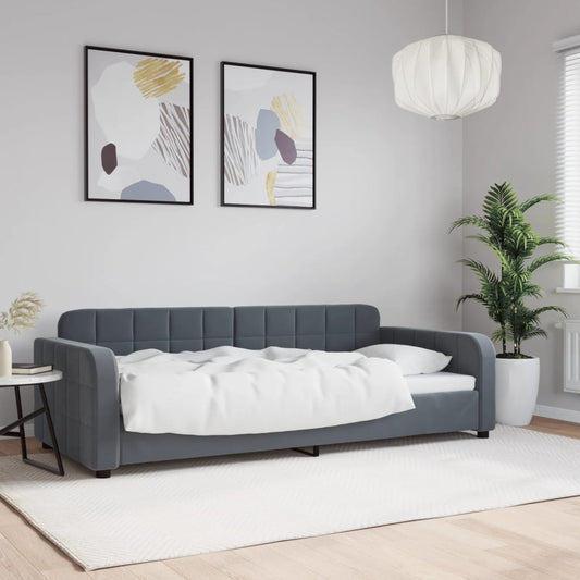 vidaXL Day Bed Dark Grey 90x190 cm Velvet