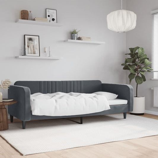 vidaXL Day Bed Dark Grey 90x190 cm Velvet