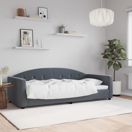 vidaXL Day Bed Dark Grey 90x190 cm Velvet